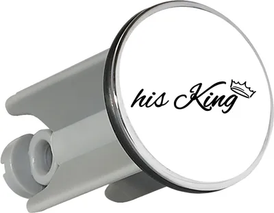 Produktbild von Huuraa Waschbeckenstöpsel his King Krone 4cm höhenverstellbar Abflussstopfen Geschenkidee
