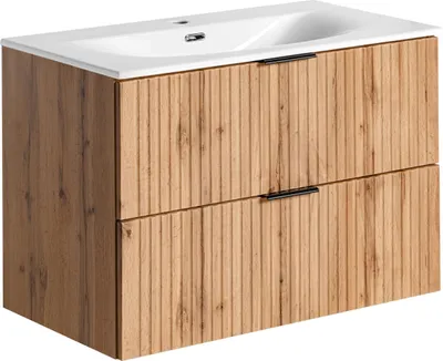 Obrázek produktu pro Koupelnová skříňka s umyvadlem ADEL Dub U80/1 | 80 cm