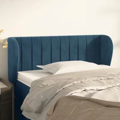 Produktbild von CLORIS Bettkopfteil Kopfteil mit Ohren Dunkelblau 93x23x78/88 cm Samt, 7,4 kg