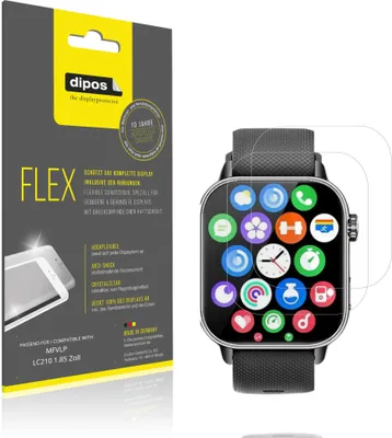 Produktbild von 2x Schutzfolie für MFVLP LC210 1.85 Zoll Folie, 100% Displayabdeckung, dipos Flex