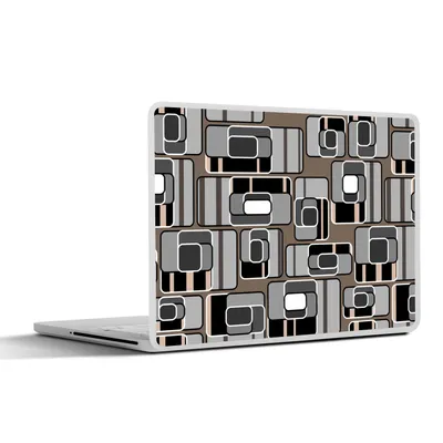 Produktbild von MuchoWow® Laptop Aufkleber Sticker Cover Muster - Abstrakt - Skyline 25x18 cm - Laptop-Deko