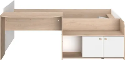Produktbild von Kombibett 90 x 190/200 cm - Natur und Weiß - MIVONA