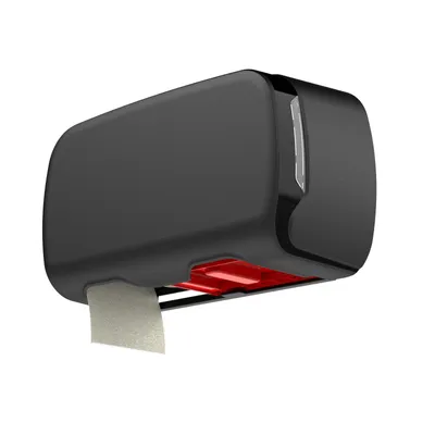 Produktbild von HyPaFol Toilettenpapierspender für 2 Rollen, schwarz matt