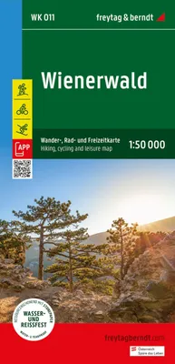 Immagine prodotto di Bosco di Vienna, carta escursionistica, ciclabile e del tempo libero 1:50.000, freytag & berndt, WK 011