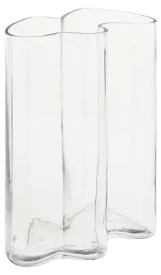 Image de Wellenvase "kade" transparent h25cm  - Atmosphera créateur d'intérieur