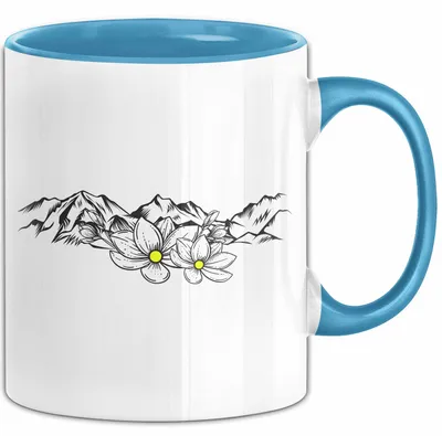 Produktbild von Berg-Liebhaber Wandern Berge Tasse Geschenkidee (Blau)