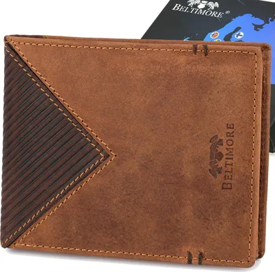 Produktbild von Klassische Herrenlederbrieftasche RFID Braun