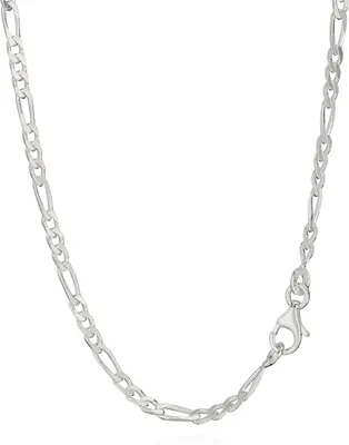Produktbild von 45cm 925 Sterling Silber Kette Figaro Massiv 5232 Panzerkette 2,50mm 5,8gr