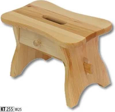Produktbild von Fussbank Kiefer Fußhocker Echtes Holz Schemel Hocker Massive Fußbank Vollholz