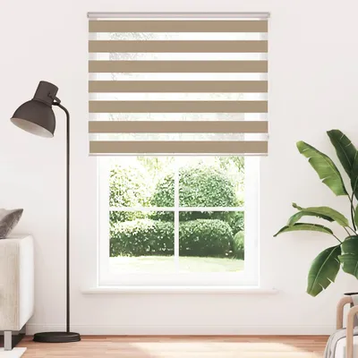 Obrázok produktu pre vidaXL Dvojitá roleta pieskovohnedá 140x230 cm Šírka látky 135,9 cm Polyester