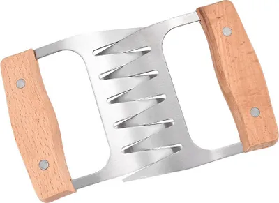 Obrázek produktu pro CANDeal 2x štípač masa, gril, štípač masa s medvědím drápem Štípač masa s vidličkou s medvědím drápem Multifunkční nosič masa, čistá nerezová ocel s vysoce kvalitními rukojeťmi z masivního dřeva