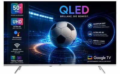 Produktbild von 50" / 126 cm QLED UHD Smart TV JTCSQ50U39505G, Google TV, Android OS, Dolby Vision, Triple Tuner, Bluetooth, Sprachsteuerung