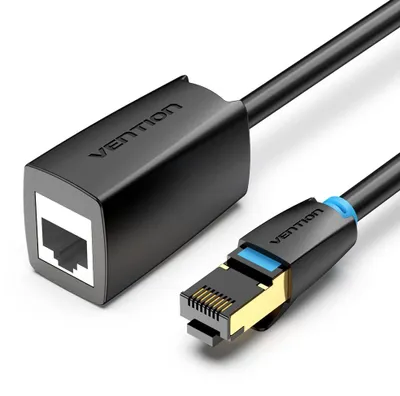 Produktbild von VENTION Cat8 Ethernet Verlängerungskabel 5m, 40Gbps 2000MHz Flaches RJ45 Stecker auf Buchse Patchkabel, STP S/FTP Geschirmt für Gaming/PC/Router/Switch