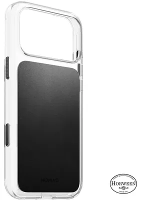 Produktbild von Nomad Transparente Lederhülle Horween iPhone 18 Pro Max Schwarz