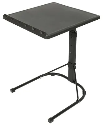 Image de Table d'ordinateur portable réglable en hauteur, idéale pour lit ou canapé, table d'appoint pliante, dimensions 43x43x69 cm, couleur noire