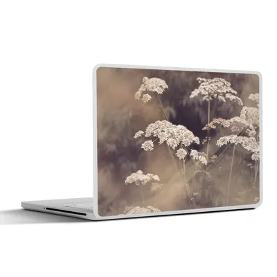 Produktbild von MuchoWow® Laptop Aufkleber Sticker Cover Pflanze - Weiß - Natur - Blumen 36.5x27.5 cm - Laptop-Sticker