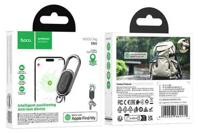 Immagine prodotto di Hoco Localizzatore Bluetooth E91J Portachiavi Anti-Smarrimento per iOS - Nero