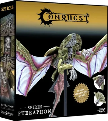 Produktbild von Conquest Spires Pteraphon Monster-Miniaturfigur, 38 mm, inklusive Kommandokarte