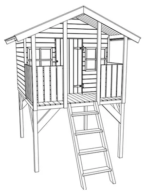 Produktbild von Stelzenhaus Toby inkl. Rutsche blau