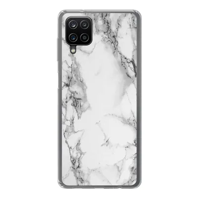 Produktbild von MuchoWow® Handyhülle Schutzhülle Hülle für Samsung Galaxy A12 Marmor - Stein - Weiß - Grau - Schwarz - Marmoroptik Silikon Softcase Handy Hülle - Bild