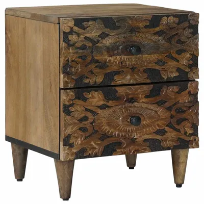 Produktbild von Nachttisch Braun 40 x 33,5 x 46 cm Massivholz Mango