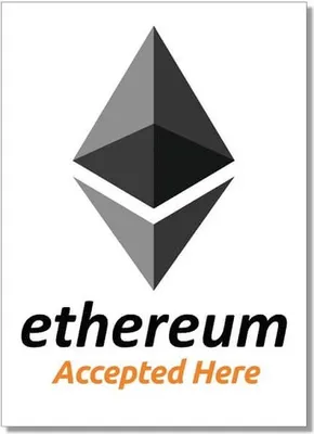Produktbild von Aufkleber "Ethereum accepted here" 74x105 mm  1 Stück