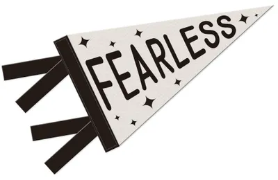 Filz-Wimpelbanner, Fearless-Motiv, 19 x 48 cm, für Kinderzimmer