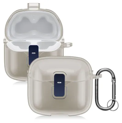 Produktbild von kwmobile Hülle kompatibel mit JBL Tune Flex - Hardcover Schutzhülle Etui Case Cover Kopfhörer - Transparent Schwarz