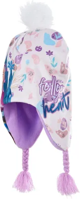 Produktbild von Frozen - Die Eiskönigin Elsa Anna Kinder Mädchen Winter-Mütze Strick Bommelmütze, Farbe:Weiß, Größe:54