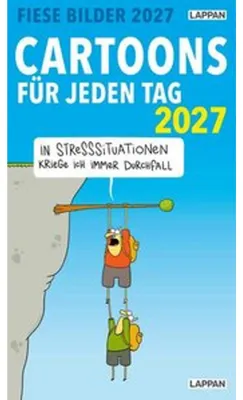 Productafbeelding van Fiese Bilder: Dagelijkse cartoons voor 2027. Dagkalender: 1 dag, 1 pagina. Kalender in staand formaat (12 x 21 cm) om neer te zetten | Zwarte humor voor het hele jaar