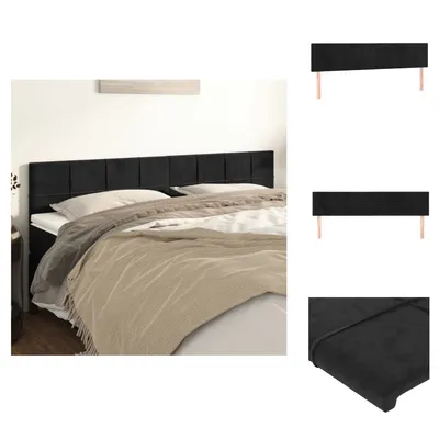 Produktbild von vidaXL Kopfteile 2 Stk. Schwarz 90x5x78/88 cm Samt -  Kopf- & Fußenden