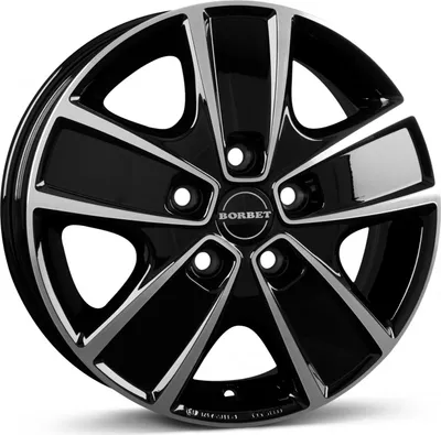Immagine prodotto di Cerchio in lega Borbet 6.0 X 16 pollici, Fiat Ducato Light, colore:nero lucido