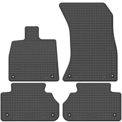 Image de Tapis de sol en caoutchouc pour Audi Q5 II 2017-2024 (SUV) – 4 pièces, noirs, sur mesure