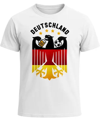 Produktbild von Herren T-Shirt Deutschland Fußball WM Fußball-Sommer 2026 Bundesadler Bier Deutschlandshirt Deutschlandflagge Moonworks®