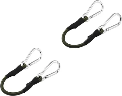 Produktbild von Spanngummi mit Karabiner, 30 cm Expander mit Karabinerhaken, Spanngurte mit Haken, Starker Gepäckspanner, Gummispanner mit Haken für Gepäck, Camping und vieles mehr, 2 Stück