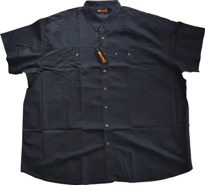Produktbild von Übergrößen Kurzarm-Jeanshemd KAMRO Twill Schwarz 7XL