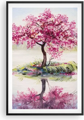 Produktbild von Gerahmtes Poster - Schwarzer Rahmen - Baum Abstraktion - 61x91,5 cm - Wand Bild - Wanddeko - Wandbilder - Kunstposter - Wandposter - Bilderrahmen - Bilder - Kunstdruck - Wandbild - P2BPA61x91-3805