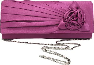 Produktbild von Damen Abend Clutch Taschen Kunstseide Party Handtaschen Braut Hochzeit Geldbörsen mit abnehmbarer Kette