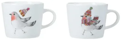 Image de Mikasa Tipperlyhill Set de deux tasses de Espresso Café Robin de Porcelaine 90 ml, Boîte de Cadeau de Cadeau