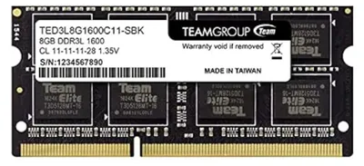 Obrázok produktu pre Team Group 8GB DDR3L SO-DIMM, 8 GB, 1 x 8 GB, DDR3L, 1600 MHz, 204-pin SO-DIMM