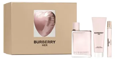 Produktbild von Set Burberry: Her Eau De Parfum For Women 100 ml + Her Eau De Parfum For Women 10 ml + Her Moisturizing Body Lotion 75 ml