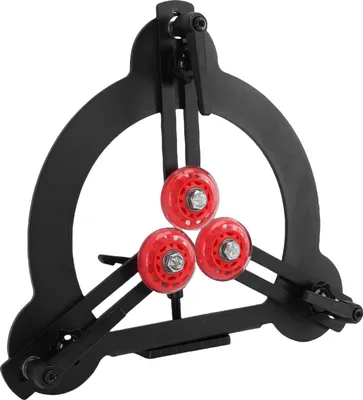 Produktbild von Drechslerlünette mit 3 gummibeschichteten Rollen Doppellagerung Holzbearbeitungslünette für 8 Zoll Drechselbänke
