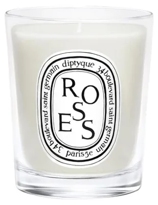 Duftkerze Rosen 70 g, Mini, Weiß, Paraffinwachs