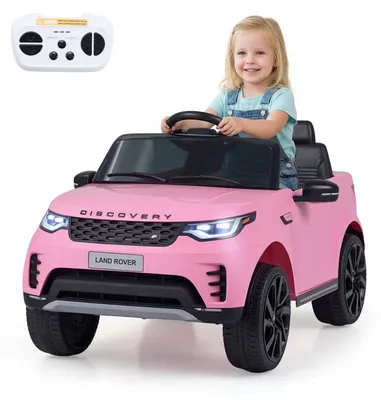 Obrázek produktu pro COSTWAY 12V licencované dětské autíčko Land Rover Discovery s odpružením, LED světly, klaksonem, hudbou a bezdrátovým připojením pro děti od 3 let
