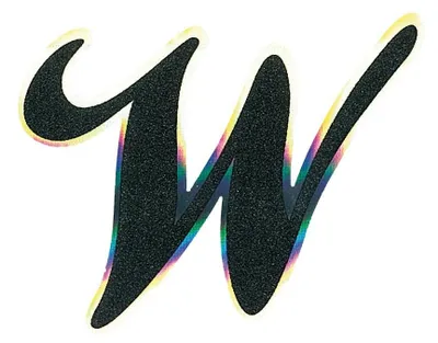 Produktbild von Aufkleber Monogramma Buchstabe W, Schwarz Metallescente