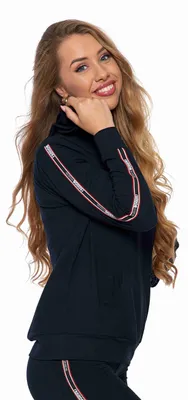 Immagine prodotto di Moraj - Felpa con cappuccio taglia L - Felpa blu scuro - Maglione da donna - Felpa da donna