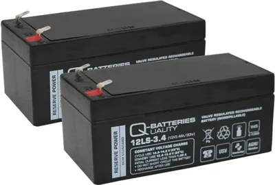 Produktbild von Q-Batteries Ersatzakku für Treppenlifte und Patientenlifter 24V 3,4Ah (2 x 12V)