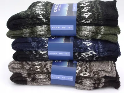 Produktbild von 2 Paar Warme Dicke Wollsocken Uni Gr. 43-46
