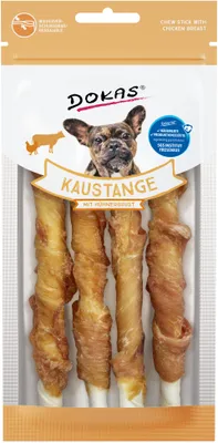 Produktbild von Dokas Kaustange mit Hühnerbrust, Kauartikel, Hund, Adult, Huhn, 50 g
