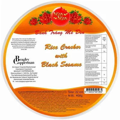 Produktbild von Ngon Ngon Rice Cracker with Black Sesame 400g